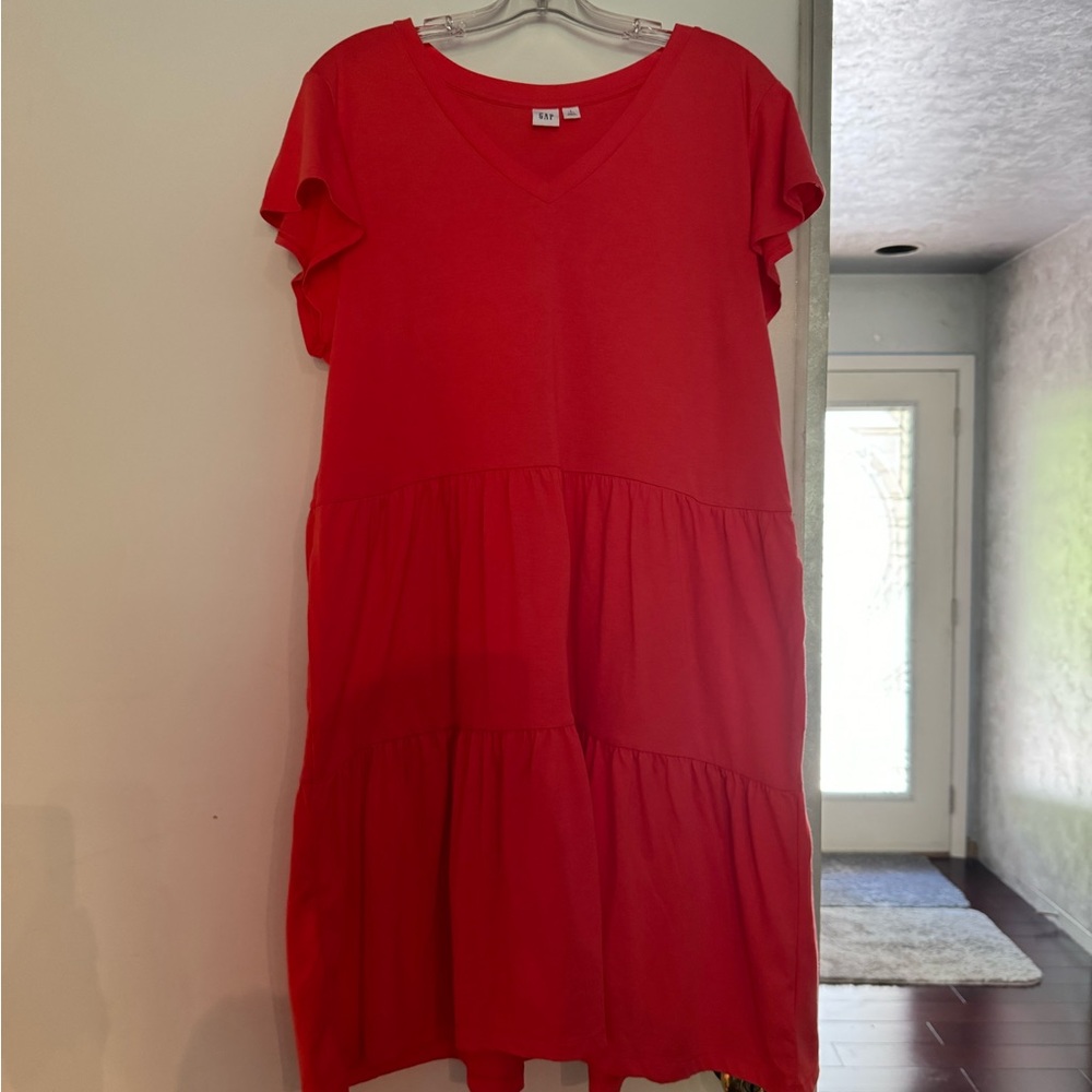 GAP Red Tiered Mini Dress